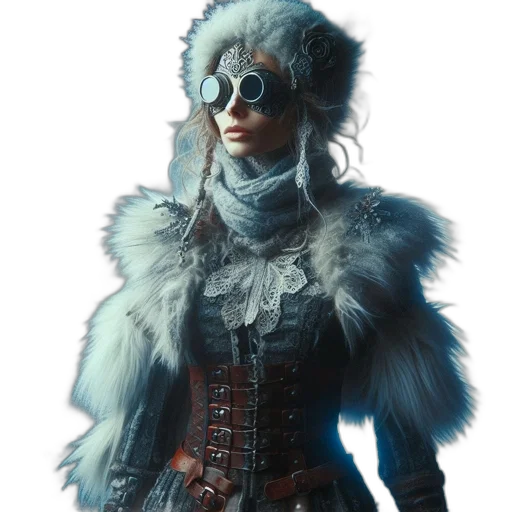 jacket, staff, face, concept art transparent PNG cut-out