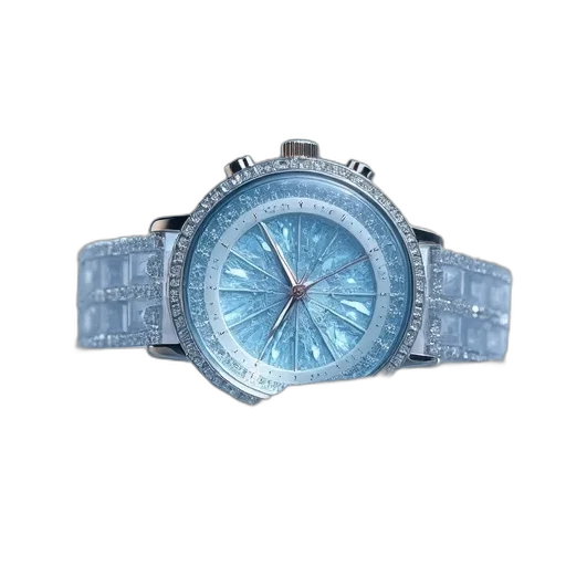 jewelry, 3d render, blue, ice transparent PNG cut-out