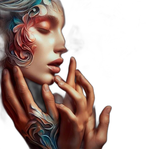 face, mask, jewelry, fantasy art transparent PNG cut-out