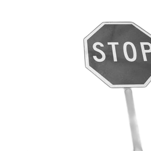 black, white, photo, stop transparent PNG cut-out
