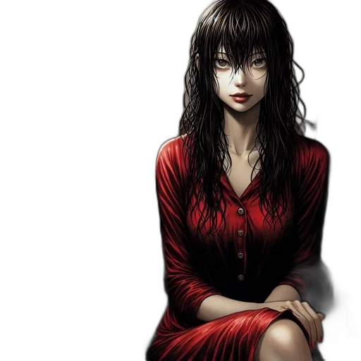 dress, face, comic book art, photorealistic transparent PNG cut-out
