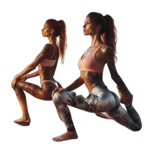photorealistic, concept art, two, women transparent PNG cut-out