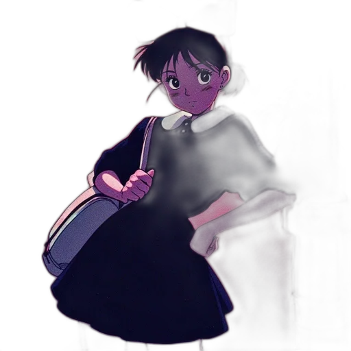 dress, staff, weapon, creature transparent PNG cut-out