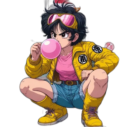 weapon, jacket, vaporwave, anime transparent PNG cut-out