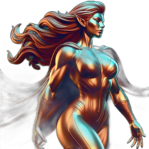 comic book art, concept art, fantasy art, 3d render transparent PNG cut-out
