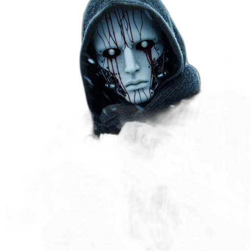 mask, face, creature, jacket transparent PNG cut-out