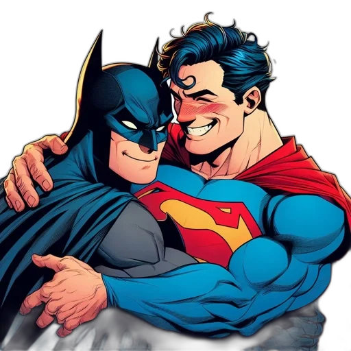 comic book art, concept art, cartoon, batman transparent PNG cut-out