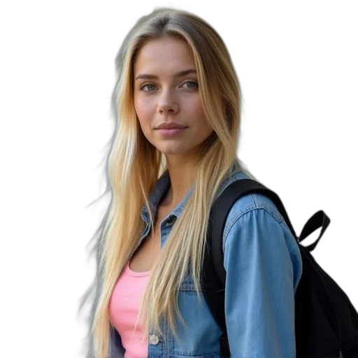 jacket, face, hair, staff transparent PNG cut-out