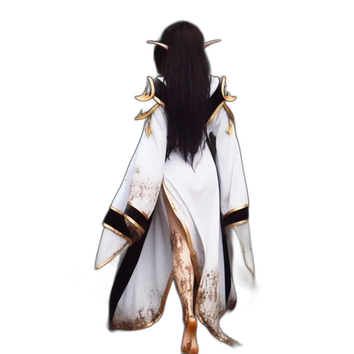 dress, jacket, staff, mask transparent PNG cut-out