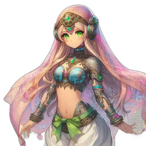 dress, mask, crown, staff transparent PNG cut-out