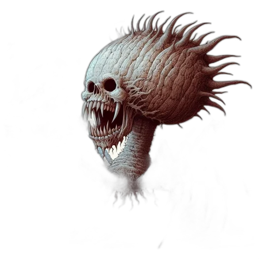 creature, hair, mask, face transparent PNG cut-out