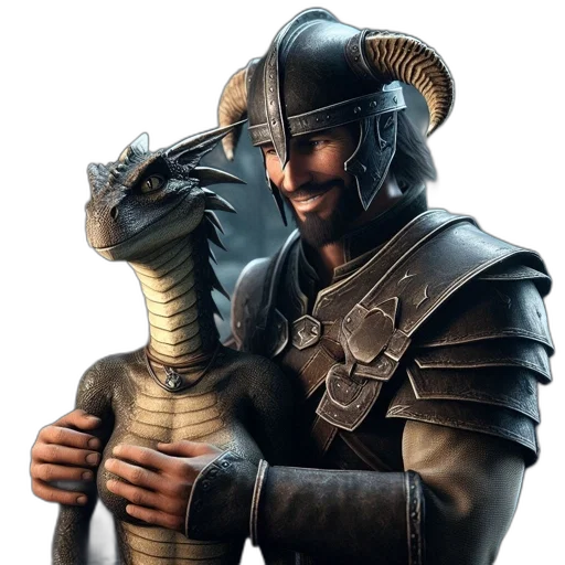 dragon, sword, staff, weapon transparent PNG cut-out