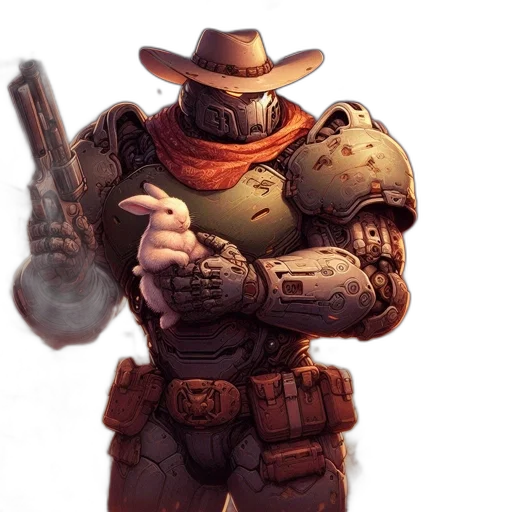 weapon, robot, hat, concept art transparent PNG cut-out