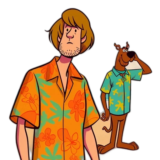 jacket, cartoon, concept art, earth tones transparent PNG cut-out