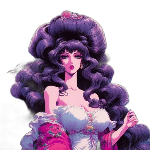 hair, dress, crown, fantasy art transparent PNG cut-out