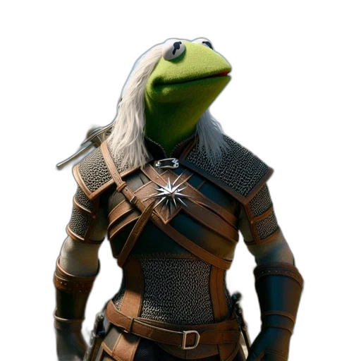 dragon, jacket, staff, mask transparent PNG cut-out