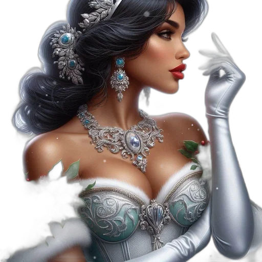 jewelry, crown, dress, fantasy art transparent PNG cut-out