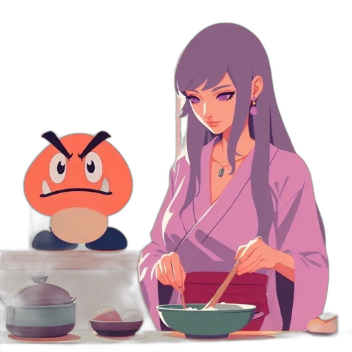 food, concept art, pixel art, anime transparent PNG cut-out