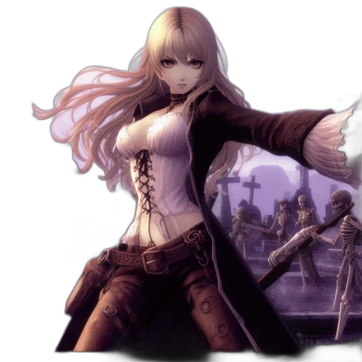 sword, staff, weapon, fantasy art transparent PNG cut-out