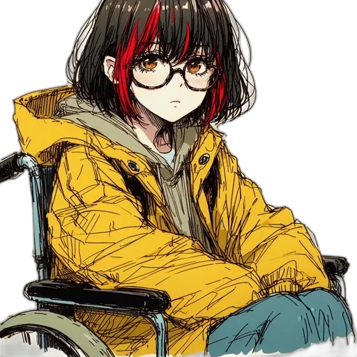 jacket, face, staff, creature transparent PNG cut-out