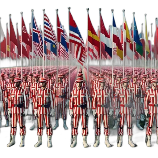 3d render, concept art, formation, soldiers transparent PNG cut-out