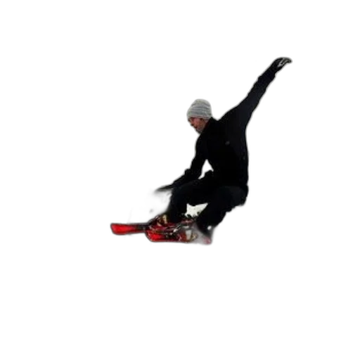 shoes, snowboarder, mid-air, performing transparent PNG cut-out