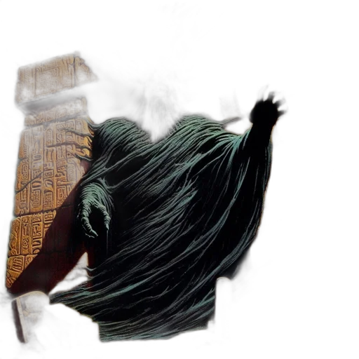 mask, dragon, sword, hair transparent PNG cut-out