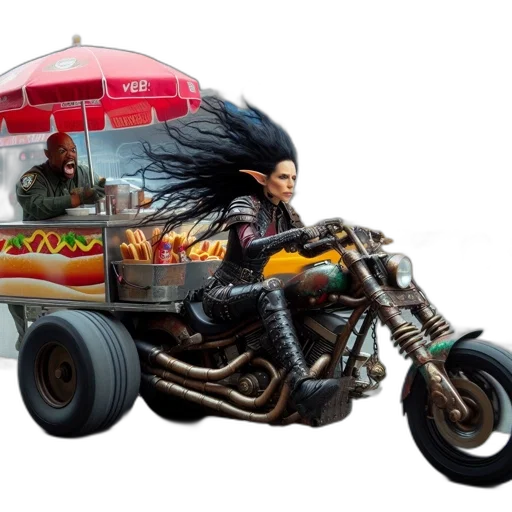 food, car, concept art, photorealistic transparent PNG cut-out