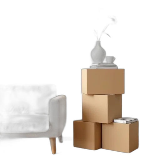 furniture, robot, 3d render, concept art transparent PNG cut-out