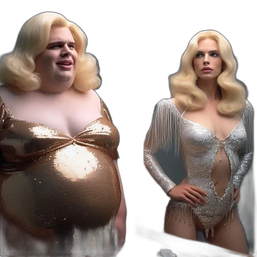 dress, concept art, two, individuals transparent PNG cut-out