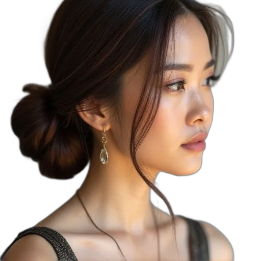 jewelry, hair, staff, face transparent PNG cut-out