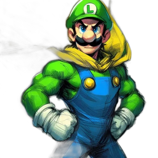 mask, weapon, staff, jacket transparent PNG cut-out