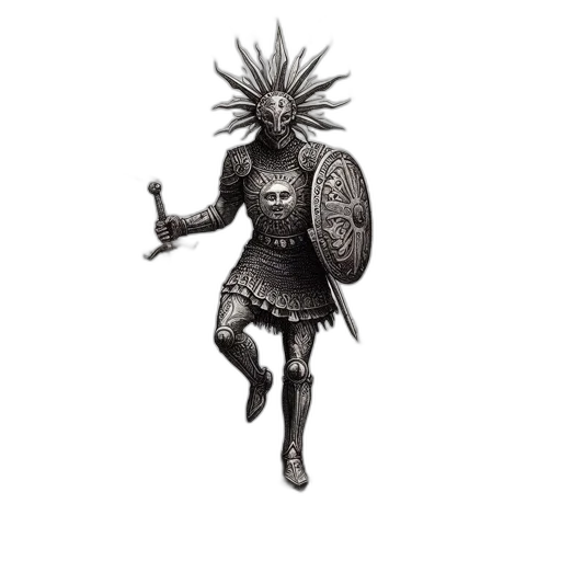 staff, sword, mask, dragon transparent PNG cut-out