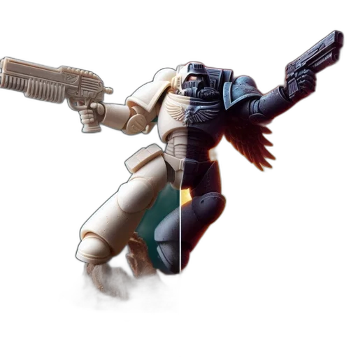 robot, weapon, concept art, 3d render transparent PNG cut-out