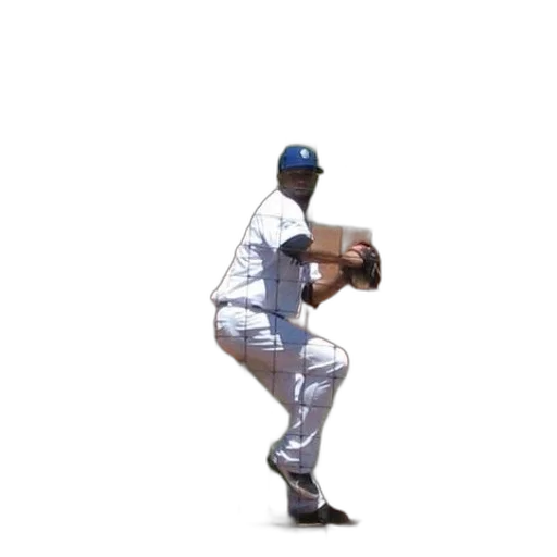 baseball, player, white, uniform transparent PNG cut-out