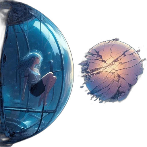 umbrella, dress, concept art, fantasy art transparent PNG cut-out