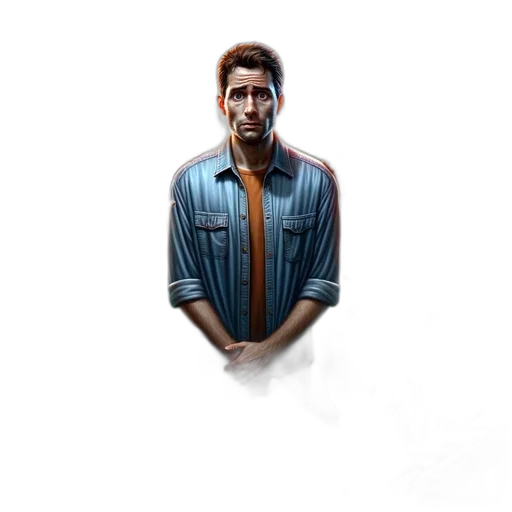 jacket, face, staff, robot transparent PNG cut-out