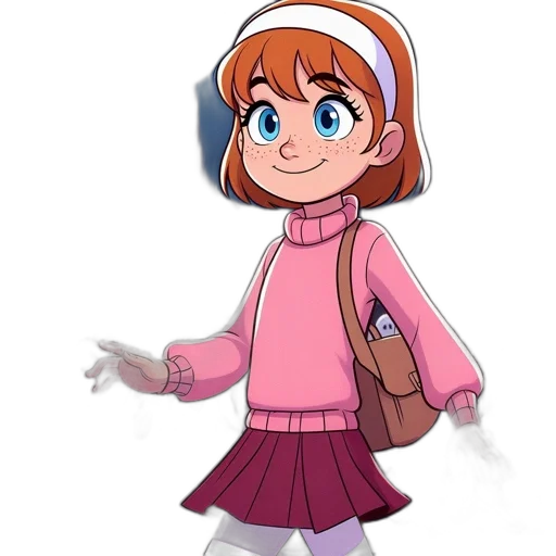 jacket, dress, staff, creature transparent PNG cut-out