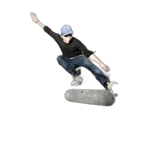 3d render, photorealistic, concept art, skateboarder transparent PNG cut-out