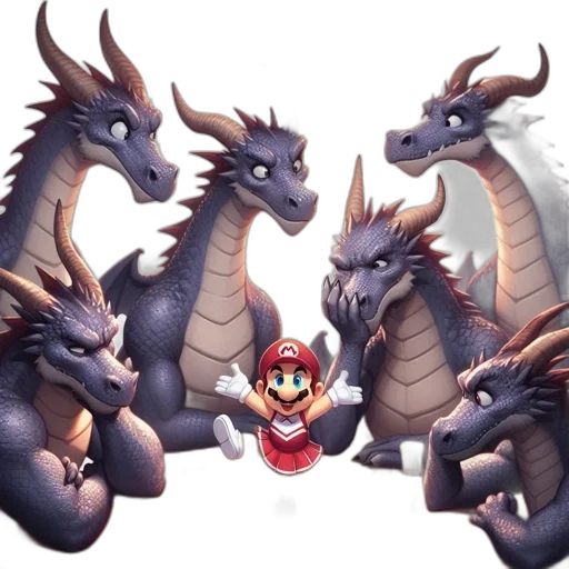 dragon, concept art, fantasy art, pixel art transparent PNG cut-out