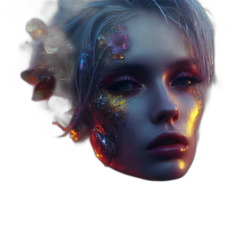 face, crown, mask, jewelry transparent PNG cut-out