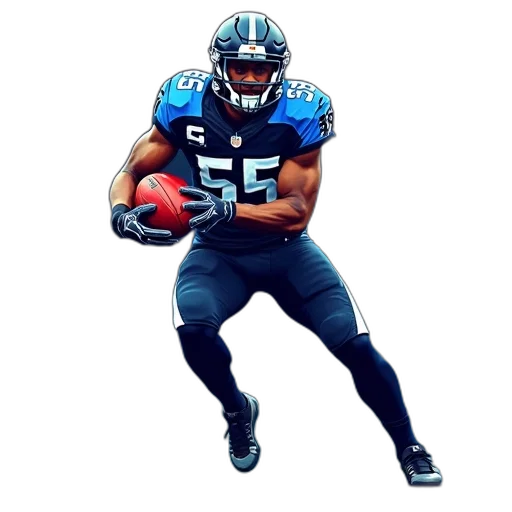 digital, illustration, football, player transparent PNG cut-out