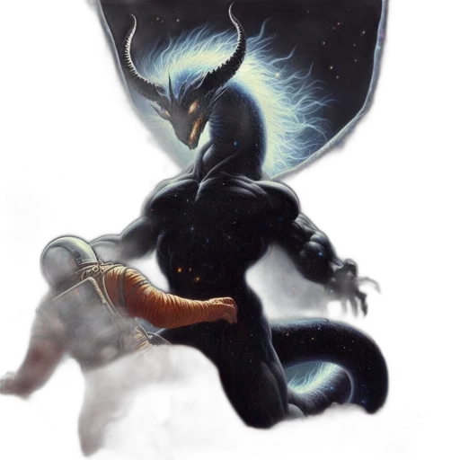 dragon, creature, mask, staff transparent PNG cut-out