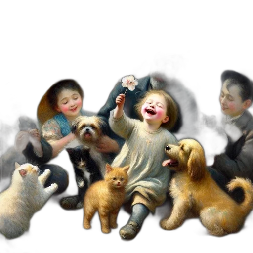 oil painting, photorealistic, concept art, watercolor transparent PNG cut-out