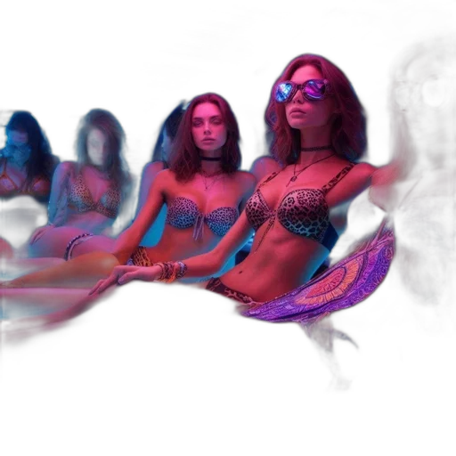 concept art, vaporwave, 3d render, fantasy art transparent PNG cut-out