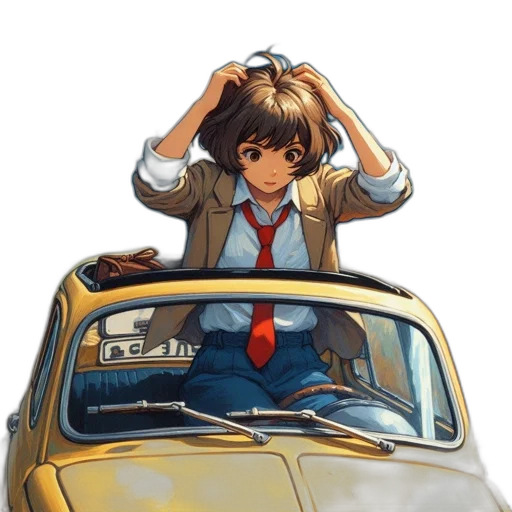 car, hat, jacket, crown transparent PNG cut-out