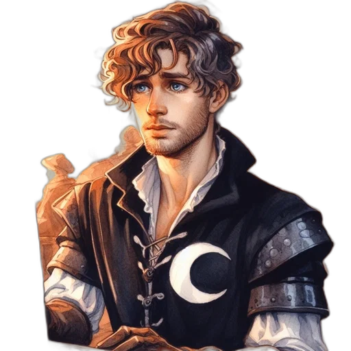 jacket, staff, fantasy art, concept art transparent PNG cut-out