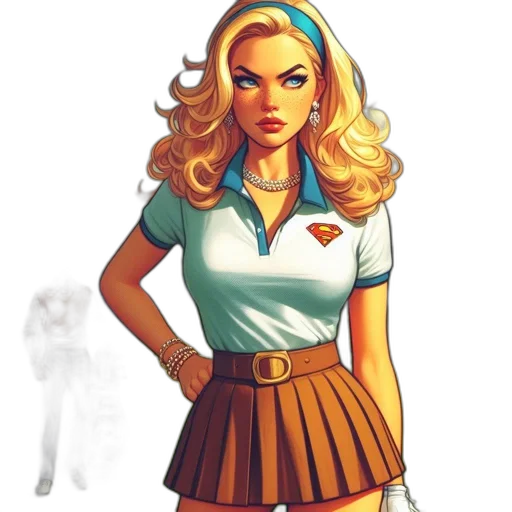 dress, staff, jacket, comic book art transparent PNG cut-out