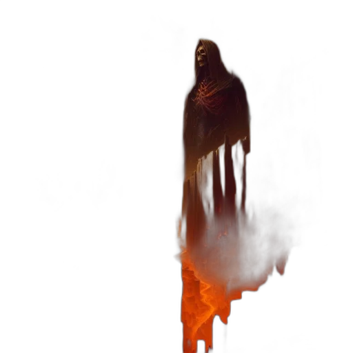 creature, staff, mask, hair transparent PNG cut-out