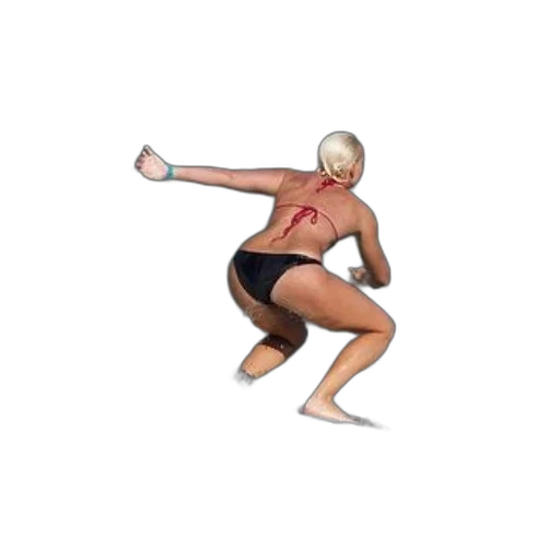 woman, black, bikini, rides transparent PNG cut-out